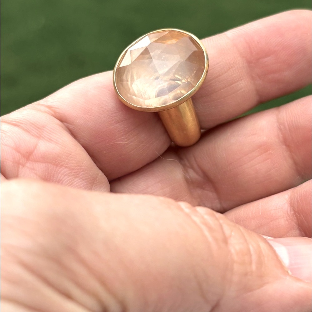 Ananda Soul Gold and Rose Quartz Women's Ring | *Fast Shipping*